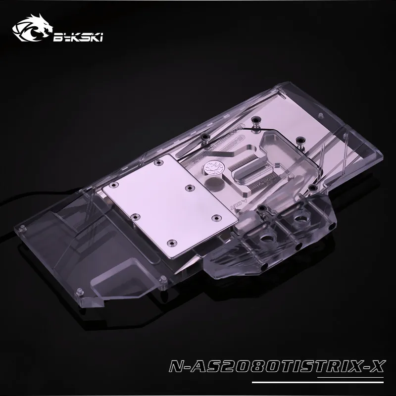 Bykski N AS2080TISTRIX X полный охват GPU водный блок для VGA ASUS ROG STRIX GTX2080TI O11G GAMING радиатор