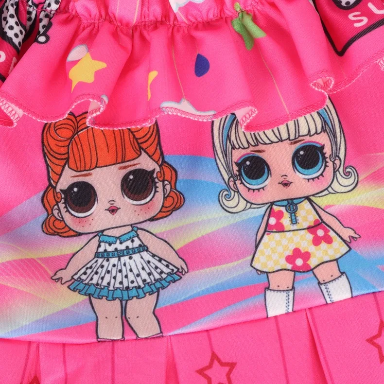 Коллекция 2019 года популярные модели Забавное платье для девочек с рисунком из