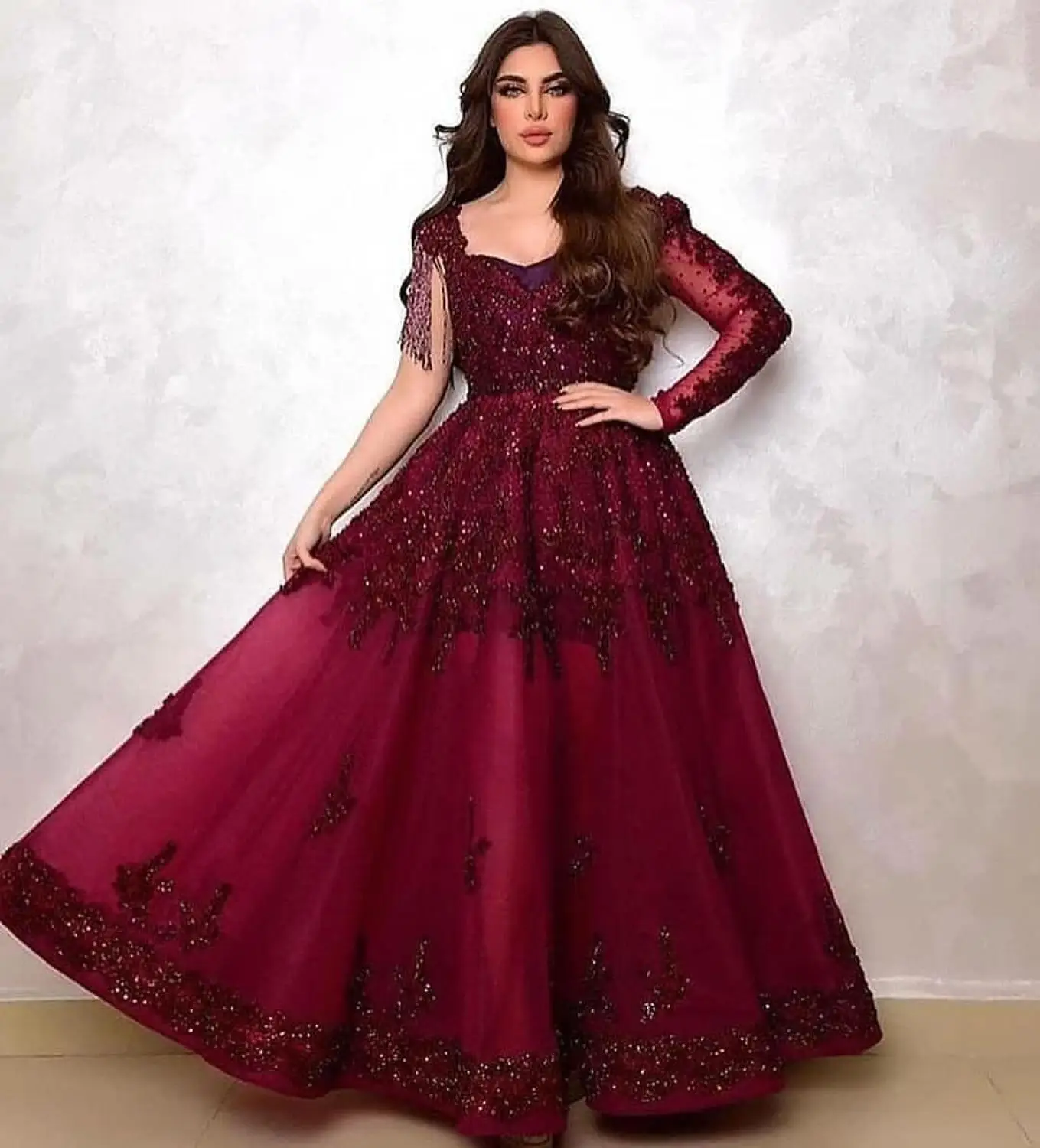 

Evening Dress A Line Sleeveless Floor Length For Women Luxury Beading Dubai Prom Party Gown