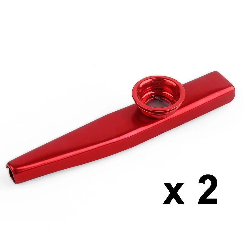 Красный Простой дизайн легкий kazoo алюминиевый сплав металл для гитарного инструмента музыкальный инструмент для любителей музыки - Цвет: Красный