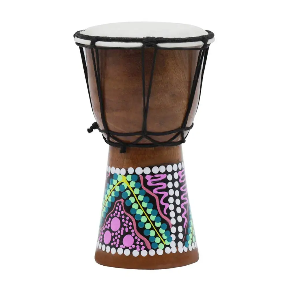 IRIN 4 inch Djembe Professional African Drum Bongo Wood Musical Instrument