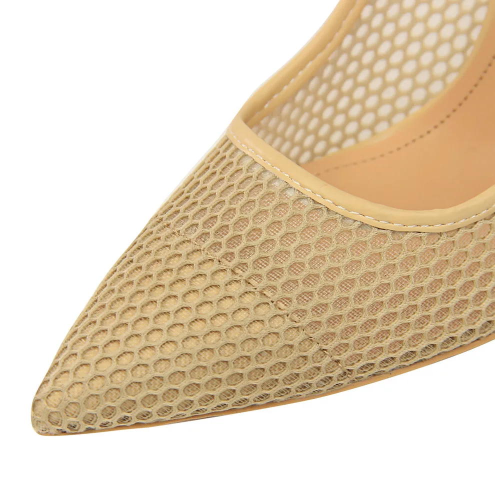 2020 женские туфли на высоком каблуке 9 5 см сетчатые открытые туфли-лодочки День