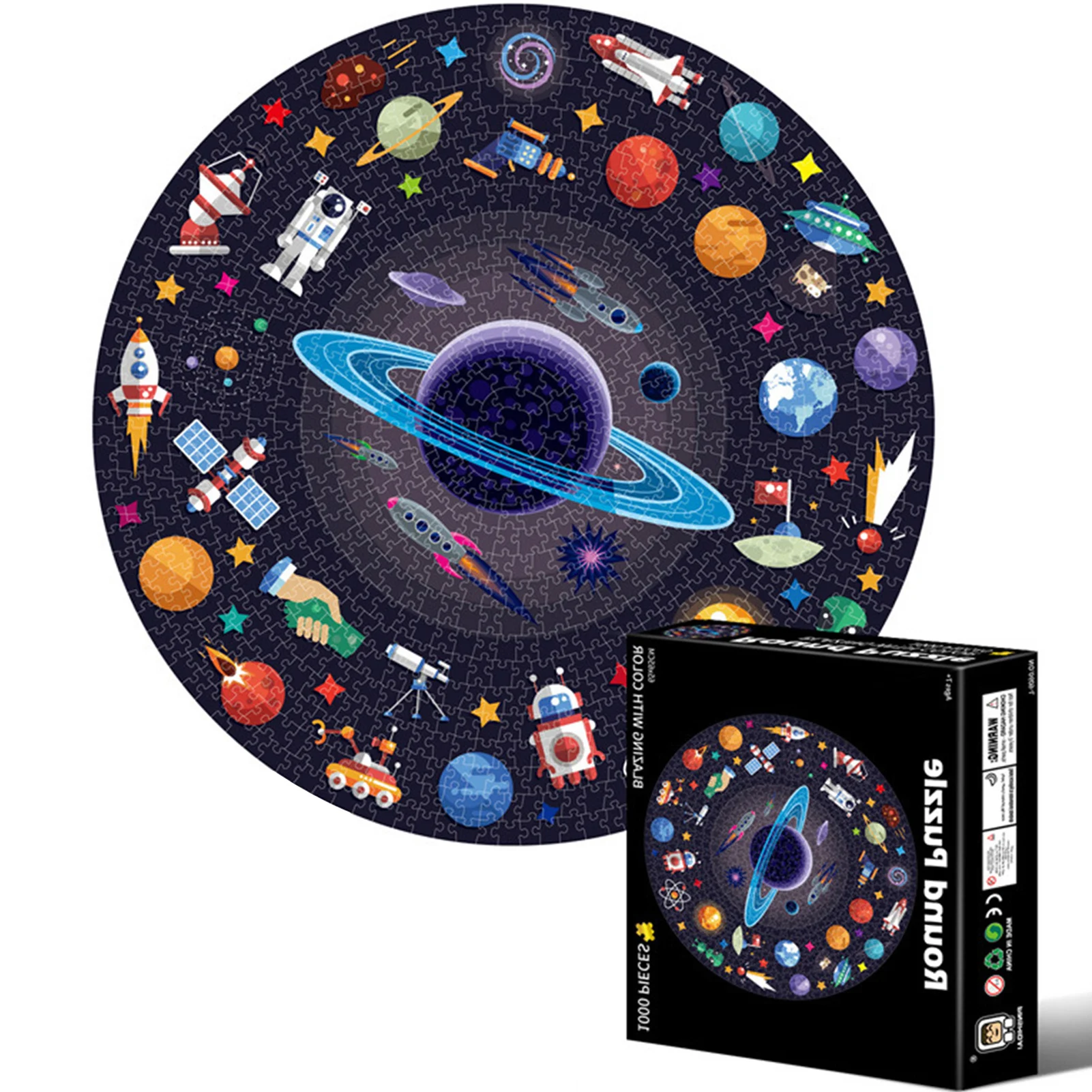 Круговой Пазлы для взрослых пространство головоломки Космос Вселенная пазл