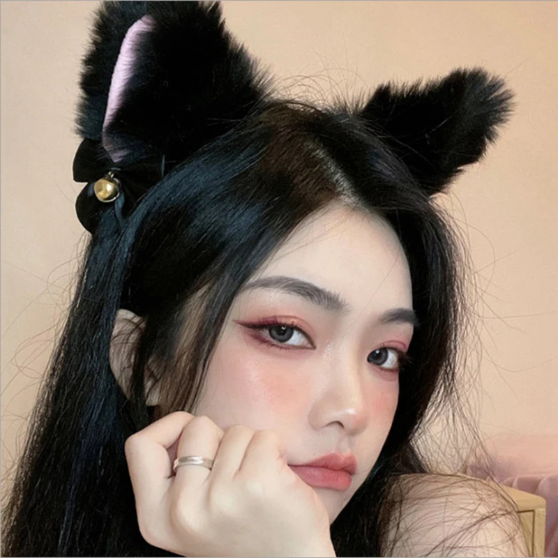 

5 Pcs Set Anime Cat Paw Ear Tail Tie Coffee Shop Maid Cosplay Role Play Kitten Costume Gloves Party Halloween