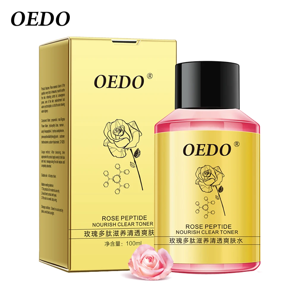

OEDO Rose Peptide Nourish Clear Toner Skin Care Whitening Moisturizing Acne Treatment Black Head Anti Wrinkle Ageless Beauty