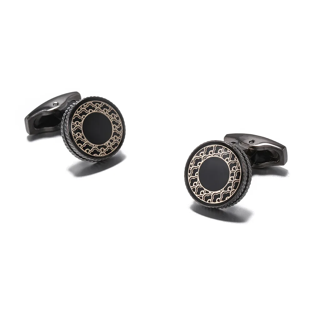 Вагула черные запонки Gemelos классические для французских рубашек ссылки