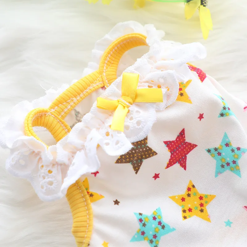 Одежда для собак летняя тонкая юбка платье принцессы на бретельках кружевная