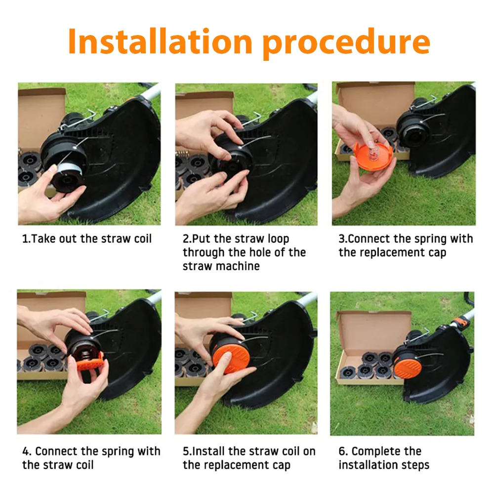 

Grass Trimmer Line Spools Wire Lawnmower Replacement Cord String Strimmer Garden Power Tool Parts Suitable For WORX/BLACK DECKER