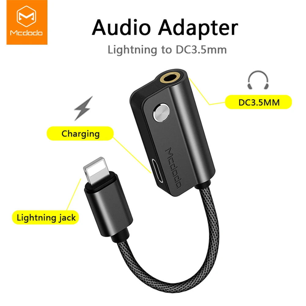 Адаптер MCDODO Audio 2 в 1 для iPhone 7 8 Plus X разветвитель кабеля разъем 3 5 мм с зарядным
