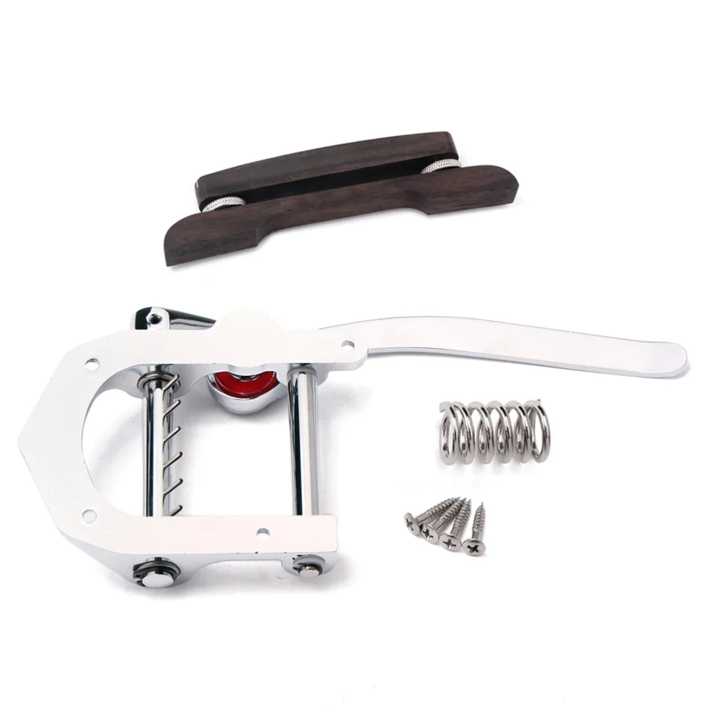 

Jazz Guitar Bridge Rosewood Guitar Vibrato Tailpiece Tremolo for 6 String Archtop Jazz Guitar (Black)