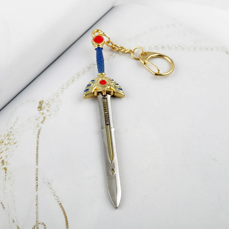 Игра DRAGON QUEST брелок Воин Дракон Куэсто брелок Металлический меч Щит на цепочке Дорожный подарок для мужчин Ювелирные изделия Чавейро.