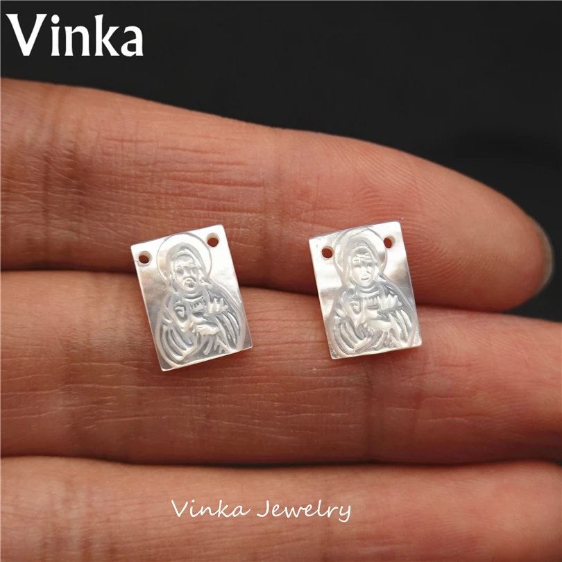 10 шт. оптовая продажа 8*11 мм натуральный перламутр раковина Иисуса сделай сам