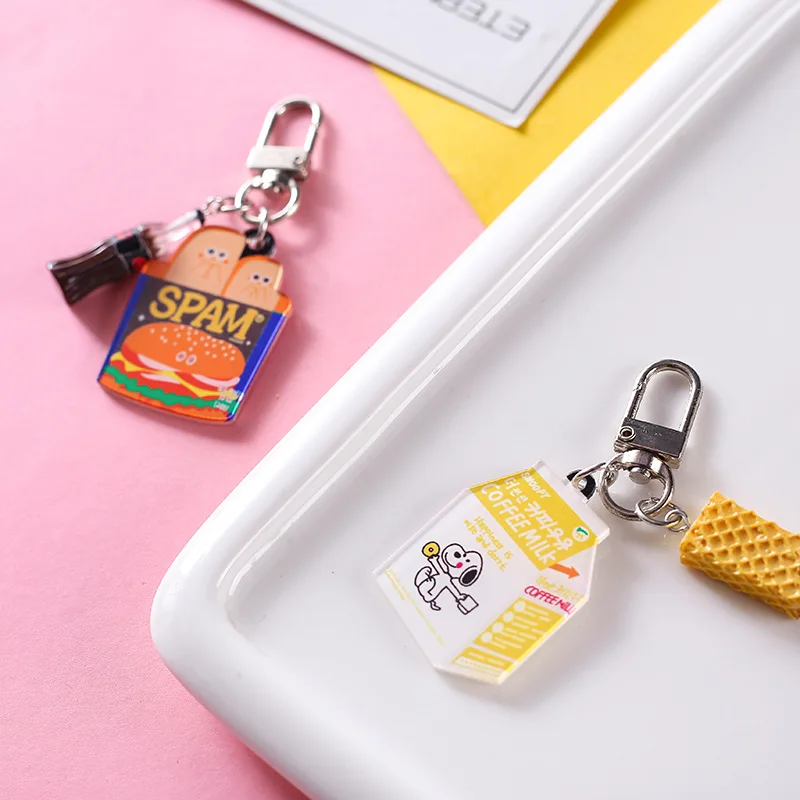 2019 Мини милые смолы Моделирование питания брелки для ключей Сумки автомобильный