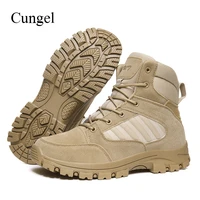 cungel men outdoor tactical military boots army camouflage high top non slip combat shoes mountain climbing hiking boots for men
