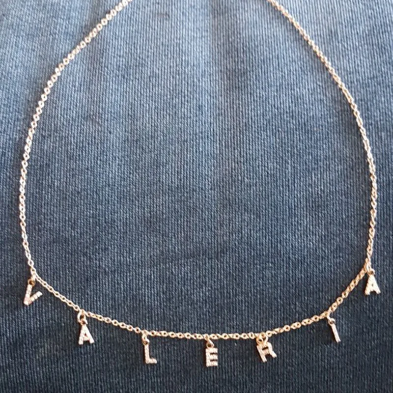 Ожерелье DOREMI женское с именем из циркония 6 мм | Украшения и аксессуары