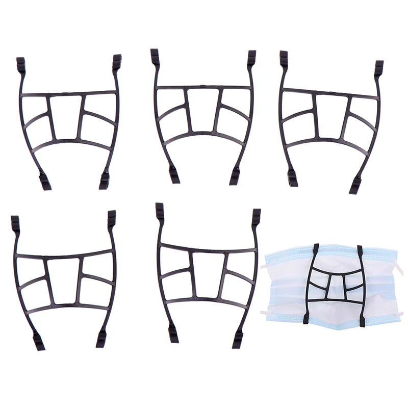 

5Pcs Face Mask Bracket Reusable Plastic 3D Bracket Face Mask Inner Support Frame Comfortable Holder Bracket Breathable Valve