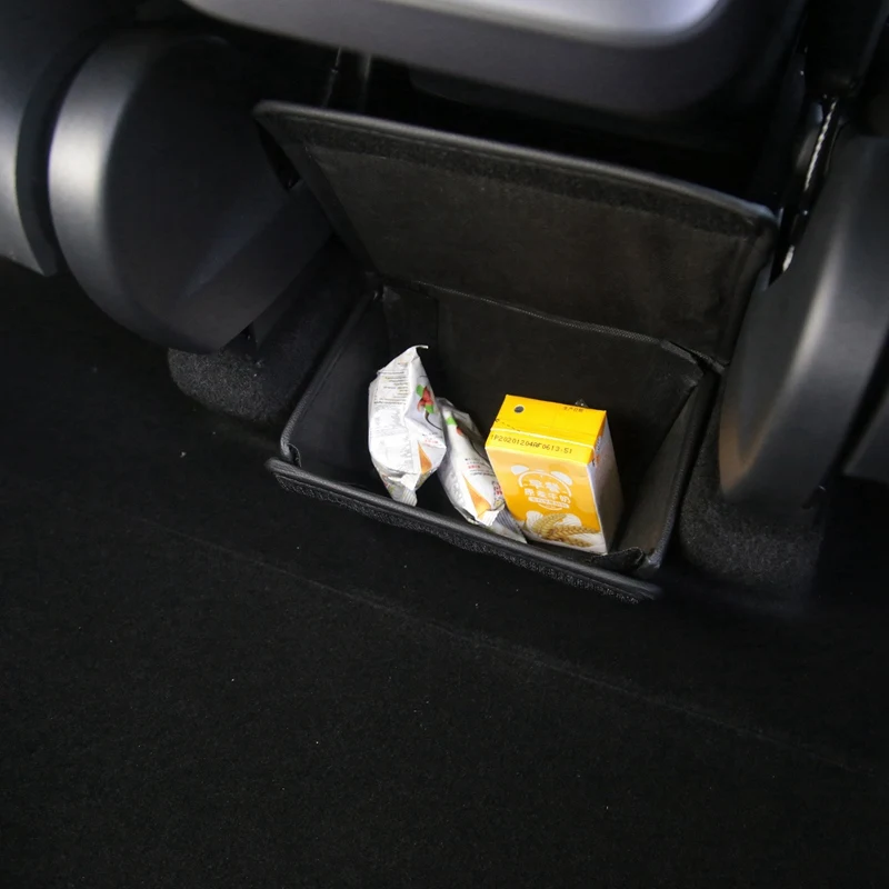 

for Tesla Model Y 2020 2021 Rear Seat Storage Box Car Modification Leather Rear Central Organizer Box Accessories