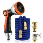 Выдвижной шланг для полива, шланг высокого давления, распылительная насадка, пистолет для полива, садовая утварь, инструмент для мойки автомобилей, автоматический разбрызгиватель