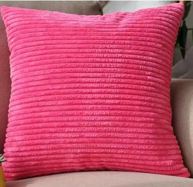 hot pink 40 мм/45 мм/55/60/70 см из плотного вельвета для подушек декоративные полосы узор Подушка Чехол декоративная наволочка для подушки Подушка для спины чехол - Цвет: hot pink