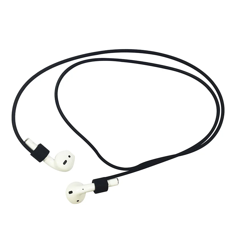 Anti-Lost Silicone Earphone Rope Holder Cable For Apple iphone X 8 7 AirPods Wireless Bluetooth Headphone Neck Strap Cord String |