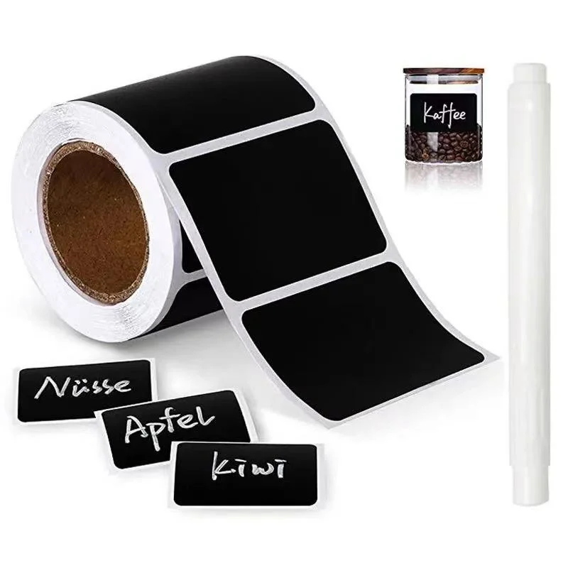 120Pcs/Roll Erasable Blackboard Sticker Storage Stickers for kitchen Jars Waterproof Chalkboard Labels Sticker 5.5x3.5cm