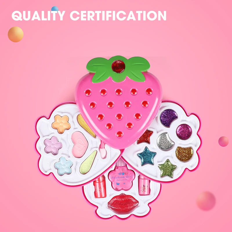 Модный набор для макияжа для девочек, детские игрушки для ролевых игр, набор для макияжа принцесс, безопасная Нетоксичная Косметическая Полировка Ногтей для девочек