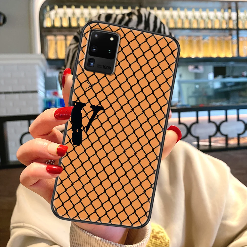 

Fashion brand Vlones Phone case For Samsung Galaxy Note 4 8 9 10 20 S8 S9 S10 S10E S20 Plus UITRA Ultra black trend shell tpu