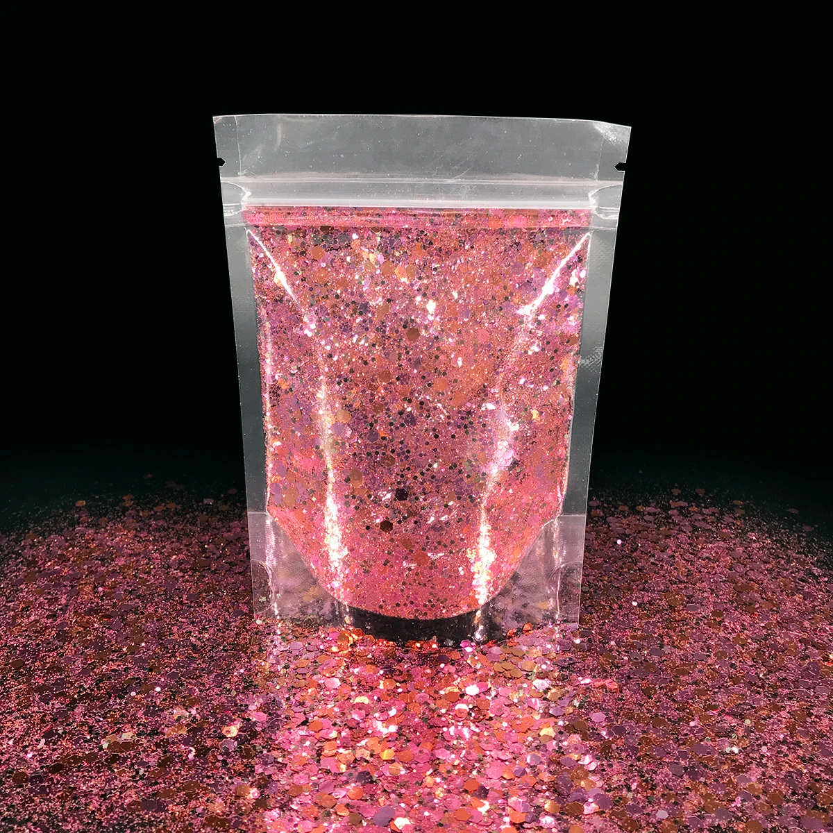 

High quality holographic shape glitter colorful cosmetic mix glitter