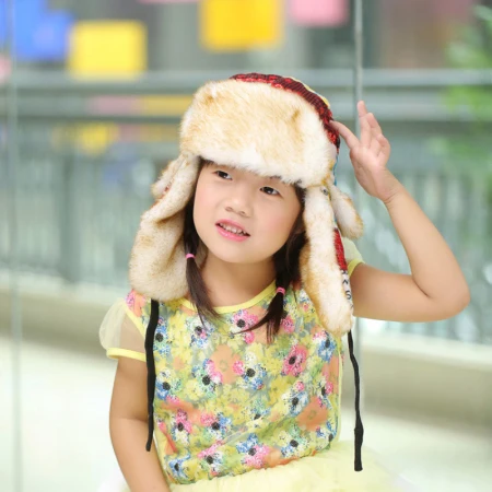 Child White MZ013 Русская Шапка, толстая теплая зимняя шапка-бомбер, шапка-ушанка для родителей и детей, шапка охотника русская ушанка, детская шапка с принтом, шапка-ушанка - Цвет: Child White