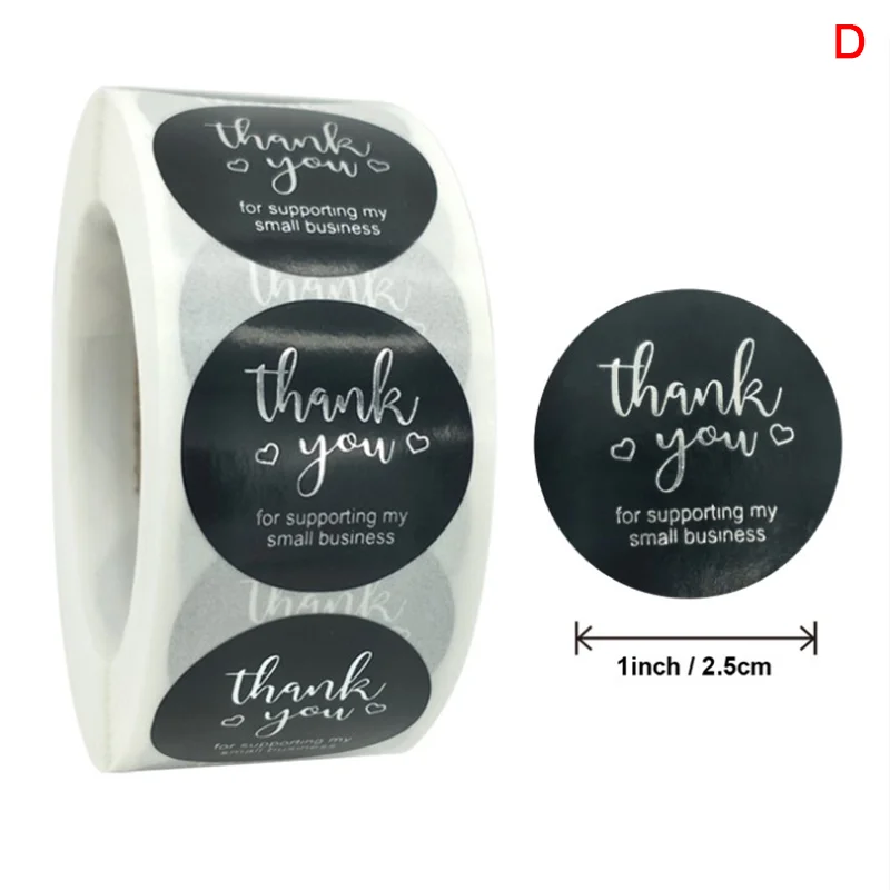 

500pcs/roll Thank You Stickers Fashion Style Useful For Seal Gift Packaging Stickers Birthday Party Offer Stationery Sticker