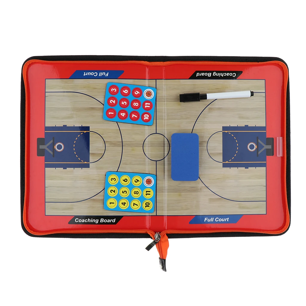 

Basketball Coaching Board Tactics Strategy Training Clipboards with Fold Size: 28.2x20cm/Unfold Size: 42x28.2cm