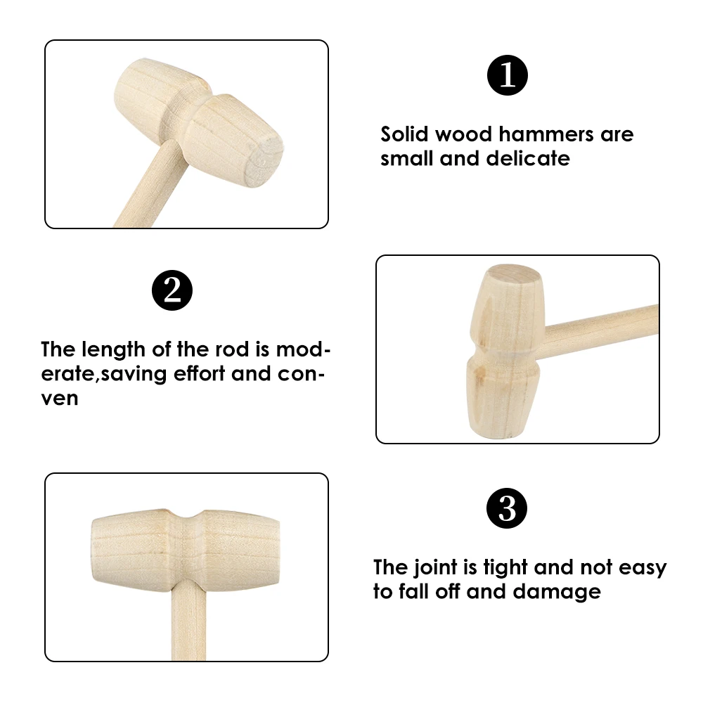 Мини деревянные шарики молотка игрушка камбала Замена молотки экологически