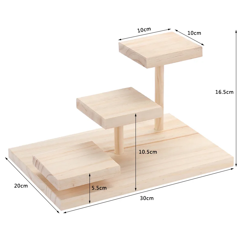 

3-Layers of Solid Wood Eyeglasses Display Shelf Sunglasses Rack Jewelry Rack Optician Display Props Home Placement Shelf