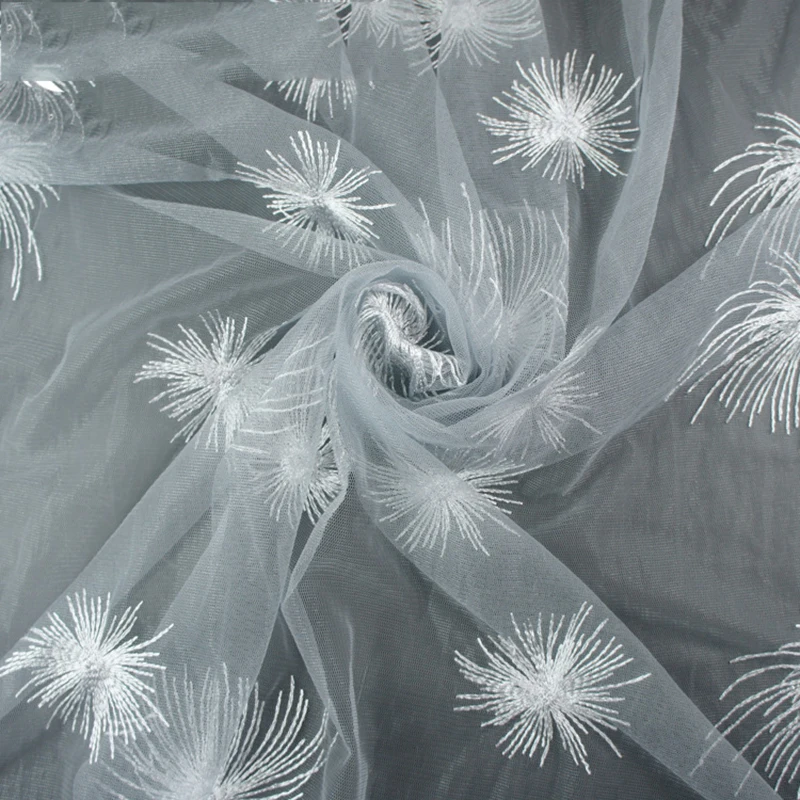 Тюль с цветочной вышивкой марля сетка ткань для свадебной вечеринки юбка сцены