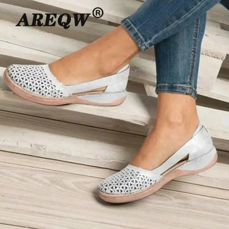 Летние женские ортопедические сандалии на танкетке Женская офисная обувь