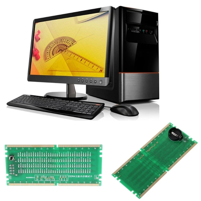 Тестовая карта памяти DDR4 со слотом RAM светодиодный анализатор для ремонта