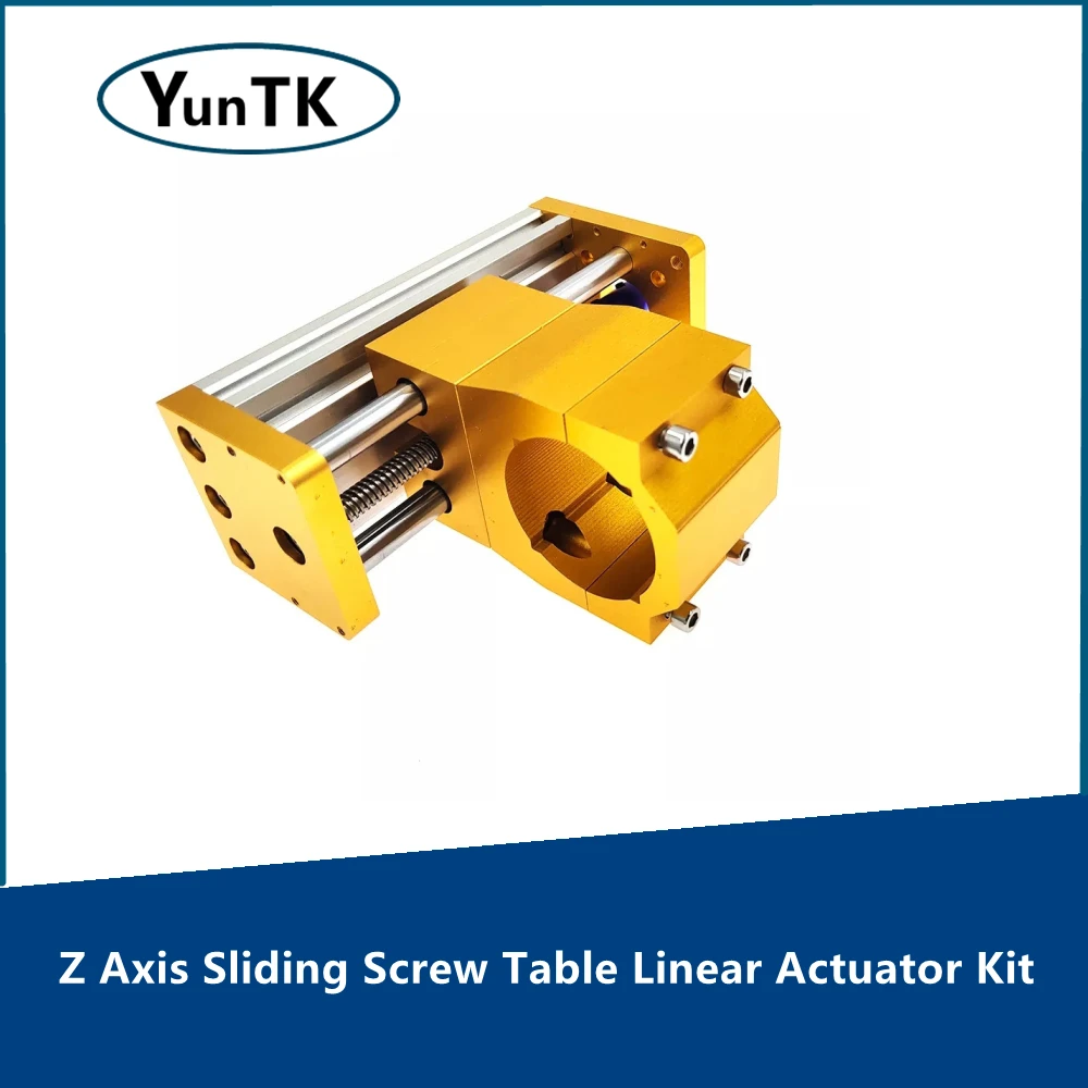 

Z Axis Sliding Screw Table Linear Actuator Kit for CNC Router 52mm Collet, 2060V 65mm Stroke Aluminum Profile