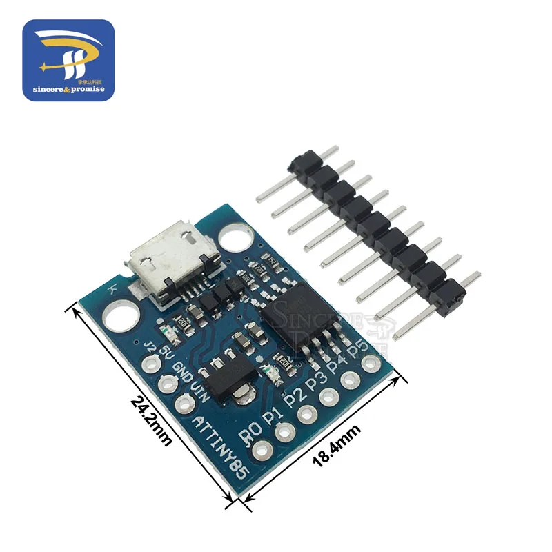 MICRO USB Blue 10 шт./лот GY Digispark kickstarter миниатюрная Минимальная макетная плата ATTINY85 модуль для Arduino usb - Цвет: MICRO USB Blue