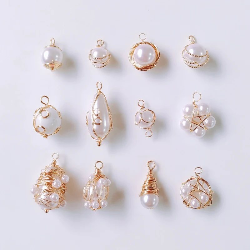 4 шт. жемчужные металлические подвески для сережек|Ювелирная фурнитура и