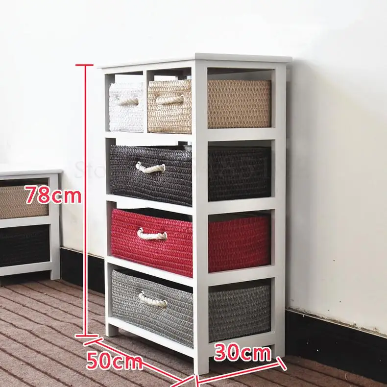 Корейский пасторальный Ретро Шкаф для хранения мини белый шкаф твердой