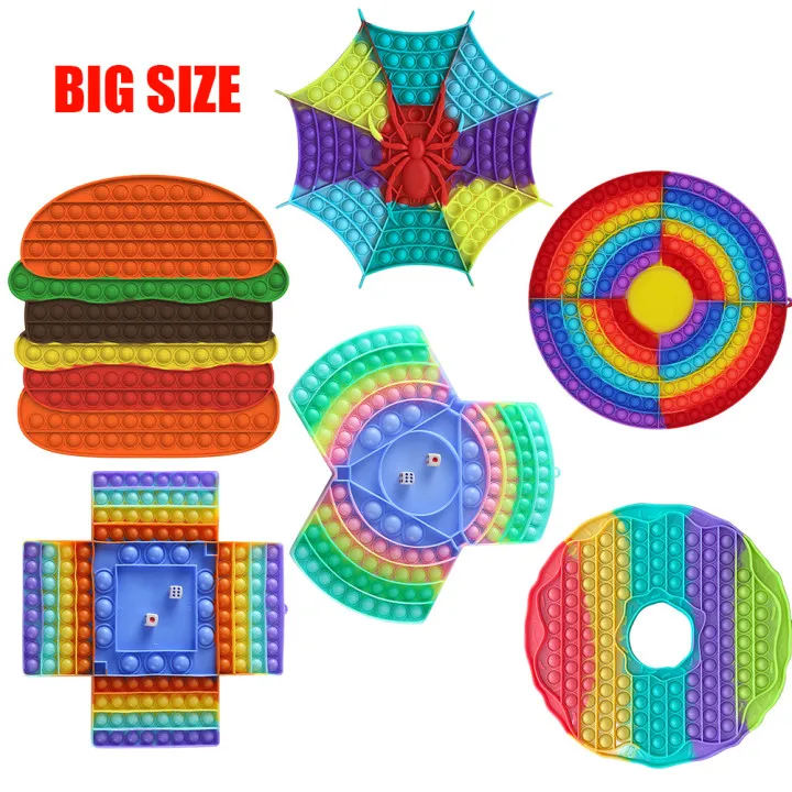

Шахматная доска большого размера, силиконовые нажимные пузырьки, игрушки для пальцев, антистрессовый набор, снятие стресса, сжимаемые реме...
