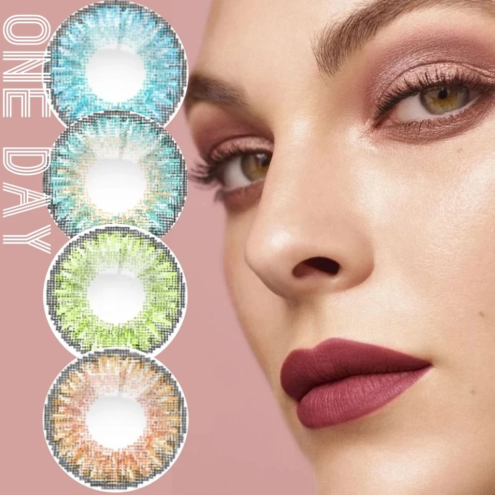 

10piece/5pairs Oneday eye is multi-color contact lenses with natural colors, soft contact lenses with color matching contact len