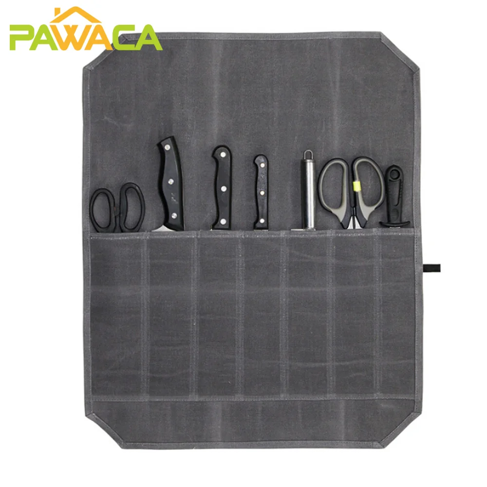 Холщовые сумки для шеф повара с 7 отделениями прочные карманы хранения