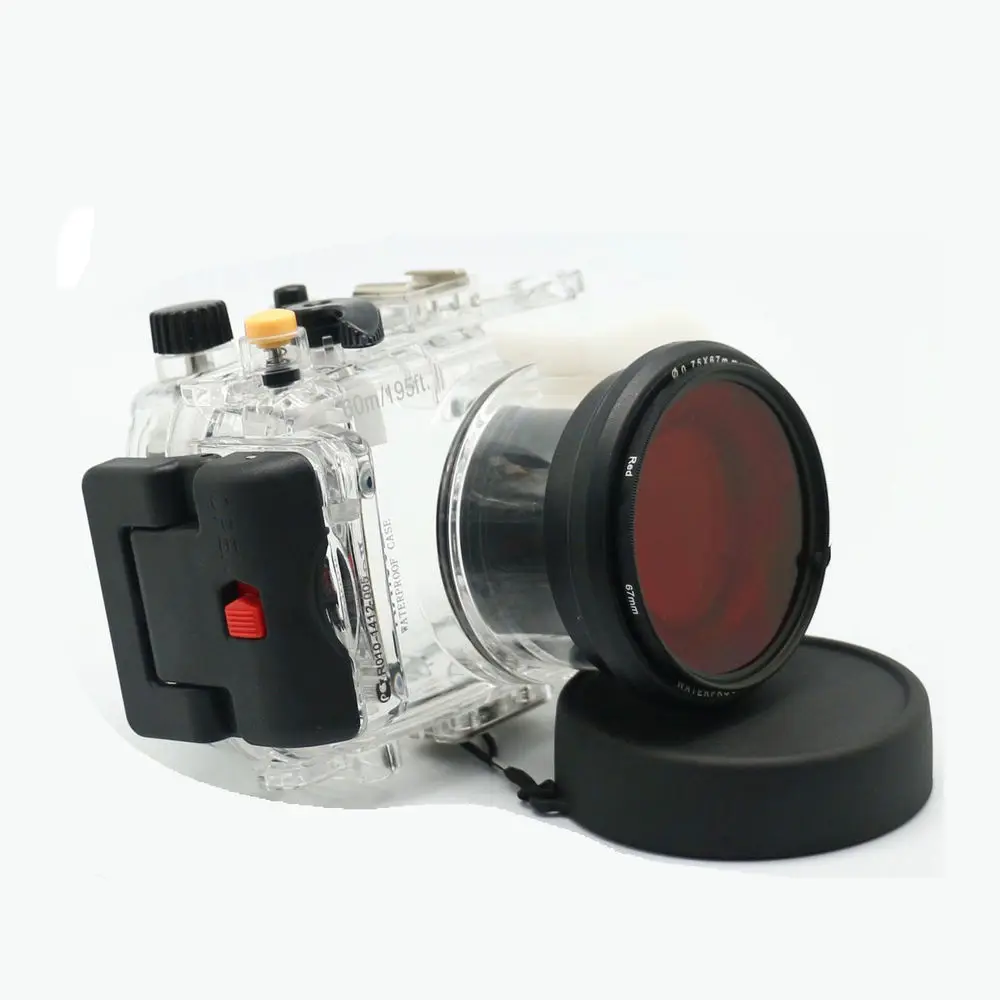 Для Sony DSC RX100 II Mark водонепроницаемый чехол для подводной съемки + широкоугольный