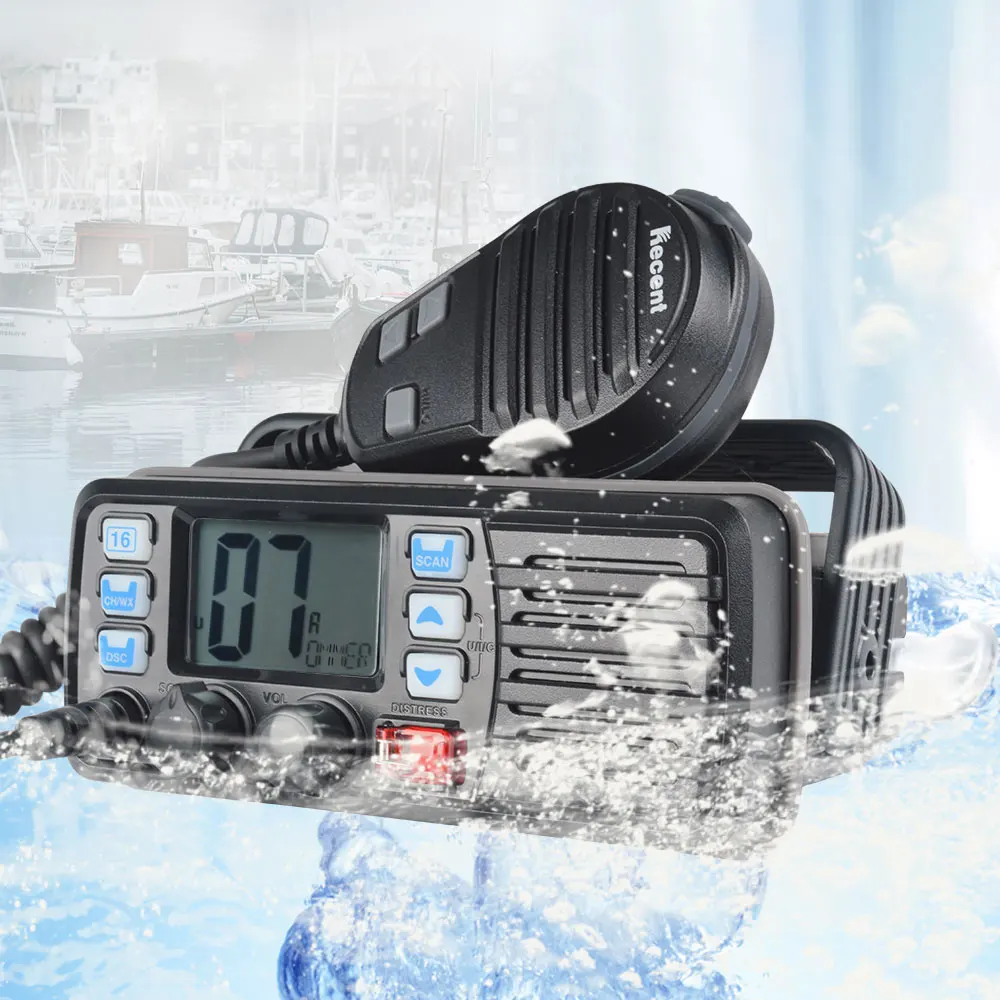 25W High Power VHF Marine Band Walkie talkie Waterproof Marine Radio Walkie Talkie Sea Float Ham Inter-phone RS-507M