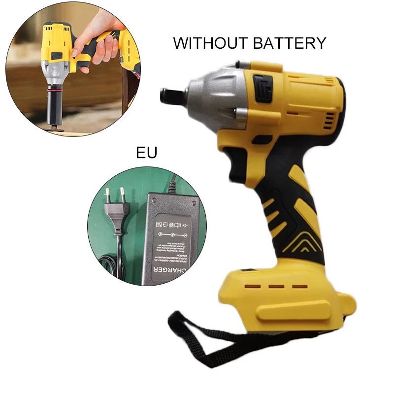 Аккумуляторный ударный гайковерт 20V 530Nm 1/2 с храповым механизмом перезаряжаемый