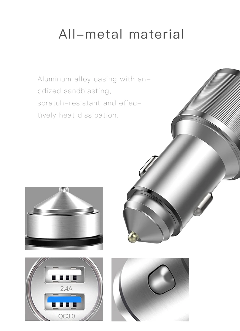HKHUIBANG USB Car Charger Quick Charger QC 3.0 For iPhone 11 Pro Xiaomi Huawei Samsung Fast Charging Phone Charger