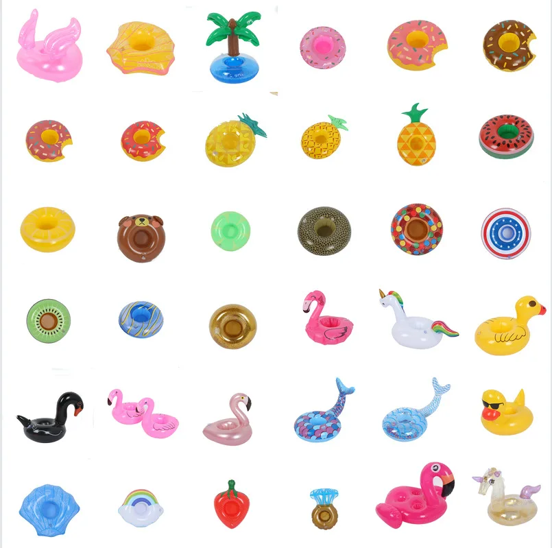 

Mini Floating Cup Inflatable Flamingo unicorn Drinks Cup Holder Pool Floats Bar Coasters Floatation Devices Pink Toy Drink Holde