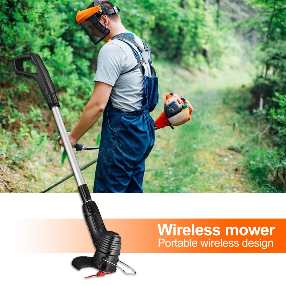 Electric Lawn Mower 2000mAh Li-ion Cordless Grass Trimmer Garden Pruning uto Release String Cutter Tools | Инструменты