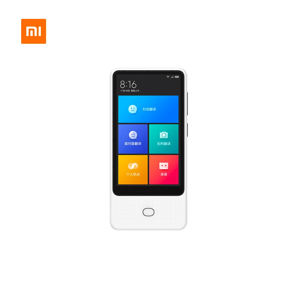 Оригинальный переводчик Xiaomi Mijia AI Voice Translate сенсорный экран 4G/WiFi/SIM 8MP камера фото